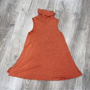 Puella Orange White Striped Turtleneck Size Small